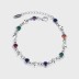 Sterling Silver Rainbow Zirconia Heart Bracelets 100100049