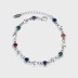 Sterling Silver Rainbow Zirconia Heart Bracelets 100100049