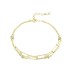 Sterling Silver Zirconia Layered Chain Bracelets 100100050