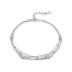 Sterling Silver Zirconia Layered Chain Bracelets 100100050