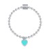 Sterling Silver Beads Heart Chain Bracelets 100100052