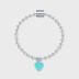 Sterling Silver Beads Heart Chain Bracelets 100100052