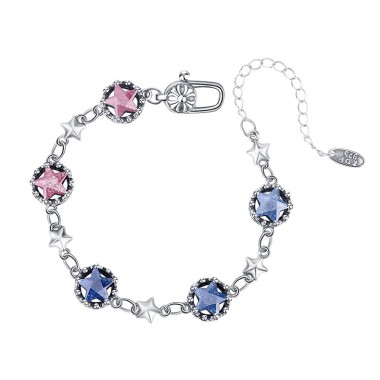 Vintage Zirconia Stars Chain Bracelets 100100053