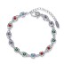 Vintage Zirconia Cube Zirconia Chain Bracelets 100100054