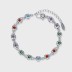 Vintage Zirconia Cube Zirconia Chain Bracelets 100100054
