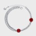 Red Zirconia Layered Chain Bracelets 100100057