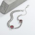 Red Zirconia Layered Chain Bracelets 100100057