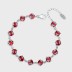 Birthday Stone Red Zirconia Chain Bracelets 100100062