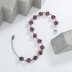 Birthday Stone Red Zirconia Chain Bracelets 100100062