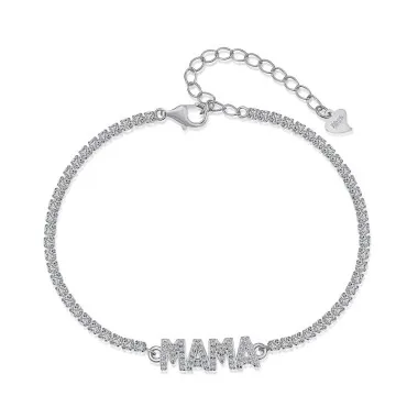 Zirconia MAMA Letters Tennis Bracelet 100100070