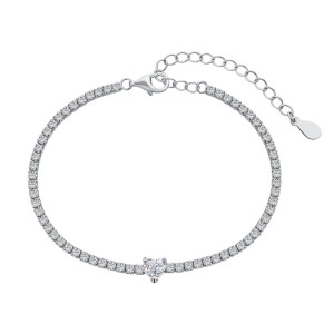 8A Zirconia Heart Tennis Bracelet 100100072