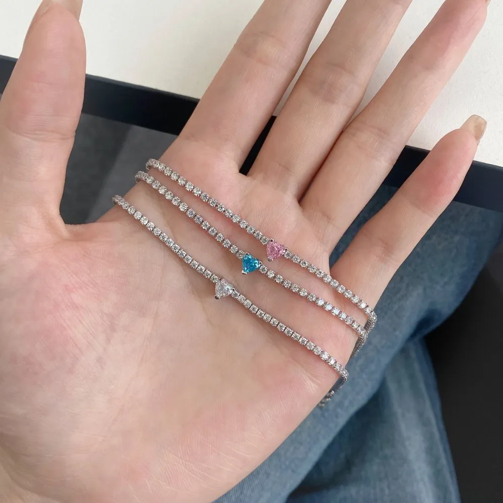 8A Zirconia Heart Tennis Bracelet 100100072 - image2