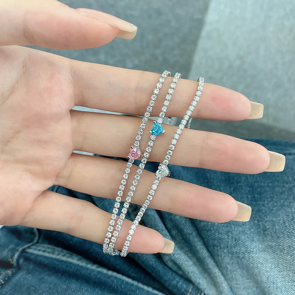 8A Zirconia Heart Tennis Bracelet 100100072 - image1