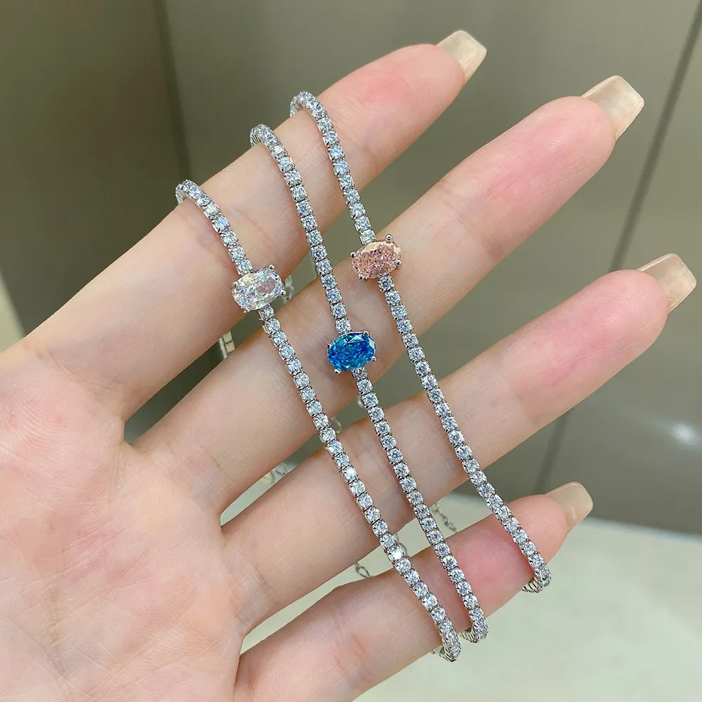 8A Zirconia Oval Tennis Bracelet 100100076 - image1