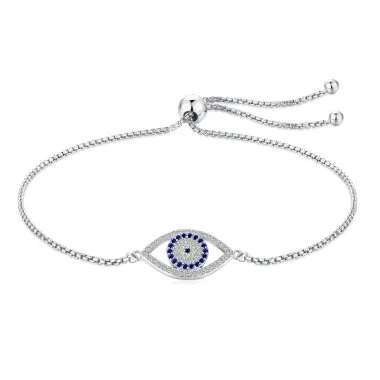 Blue Eye Zirconia Chain Bracelet 100100078