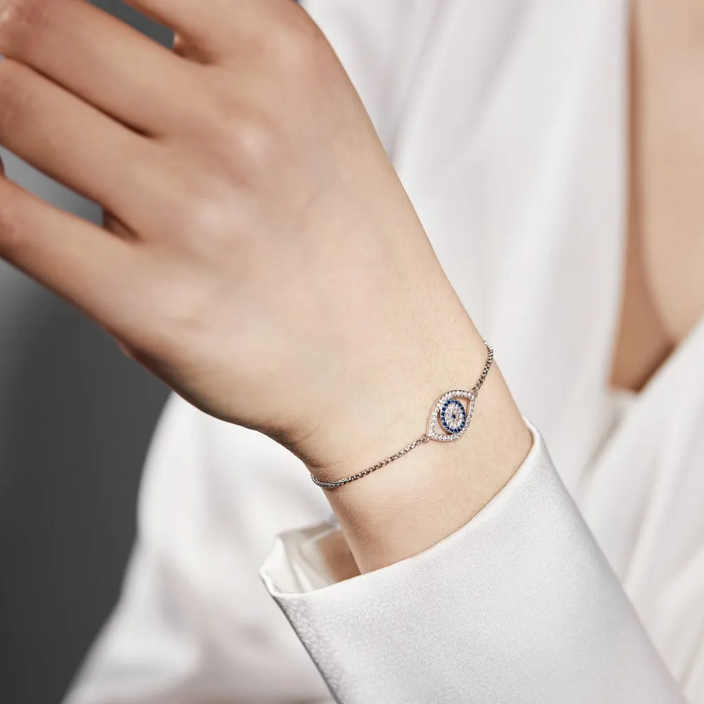 Blue Eye Zirconia Chain Bracelet 100100078 - image2