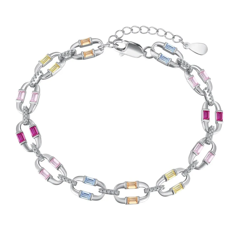 Luxury Colorful Zirconia Tennis Chain Bracelet 100100079