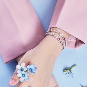 Luxury Rainbow Zirconia Tennis Chain Bracelet 100100080