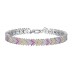 Elegant Rainbow Zirconia Arrow Tennis Chain Bracelet 100100081