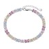 Luxury Rainbow Zirconia Flower Tennis Chain Bracelet 100100083