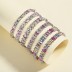 Luxury Rainbow Zirconia Flower Tennis Chain Bracelet 100100083