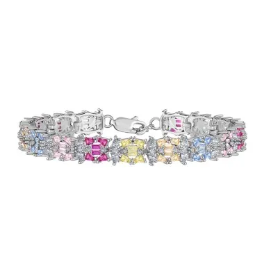 Luxury Rainbow Zirconia Tennis Chain Bracelet 100100084