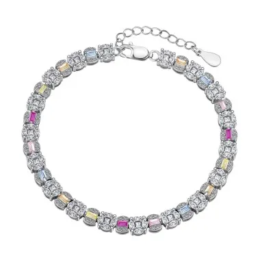 Luxury Rainbow Vintage Zirconia Tennis Chain Bracelet 100100087
