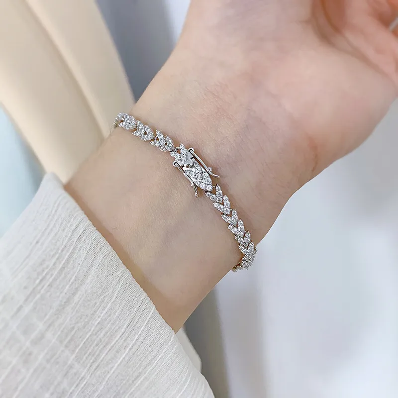 Sparkle Zirconia Wheat Tennis Bracelet 100100091 - image1