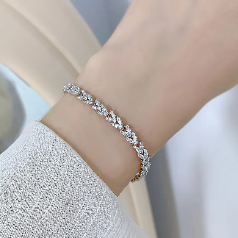 Sparkle Zirconia Wheat Tennis Bracelet 100100091 - image2