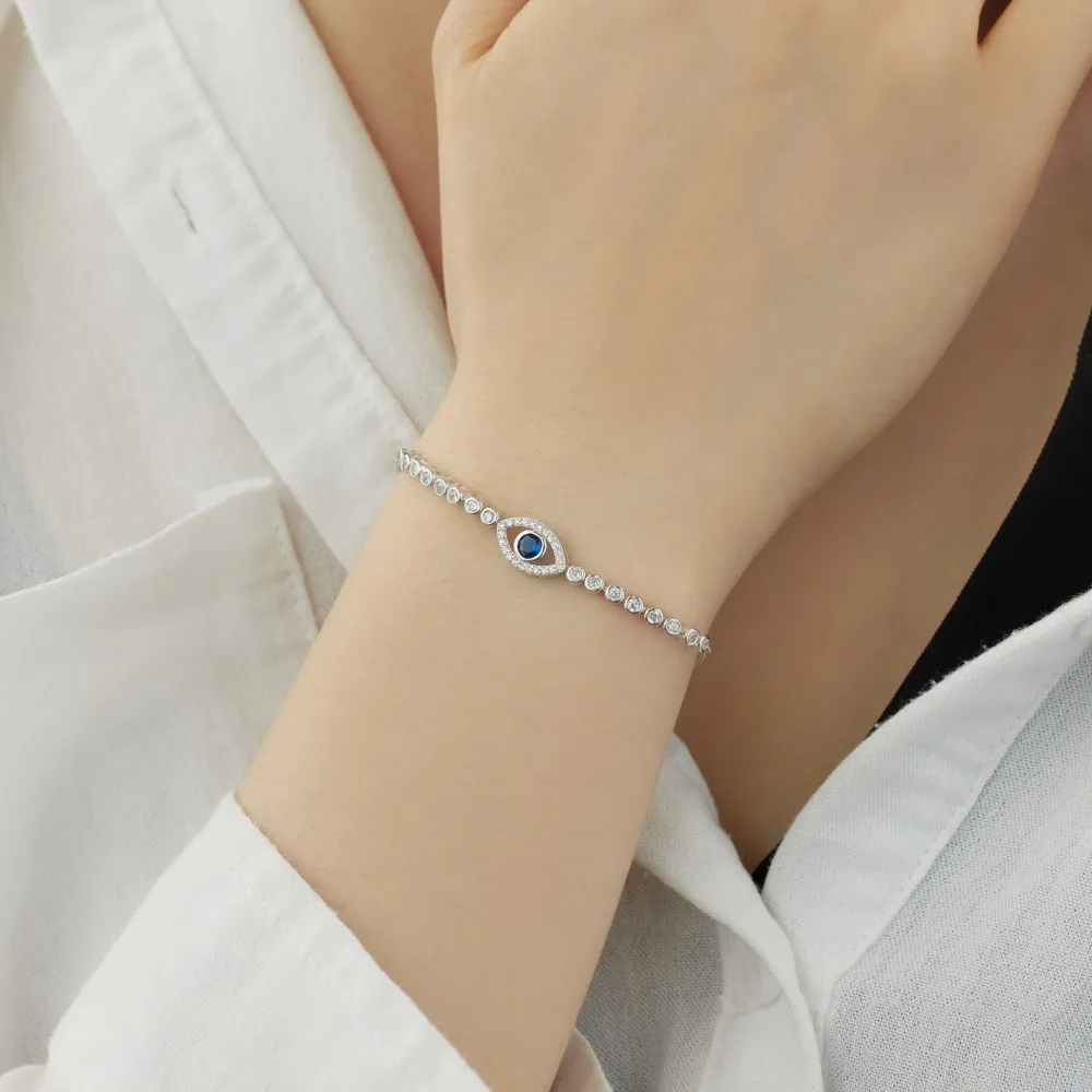 Evil Eye Zirconia Adjustable Bracelet 100100092 - image1