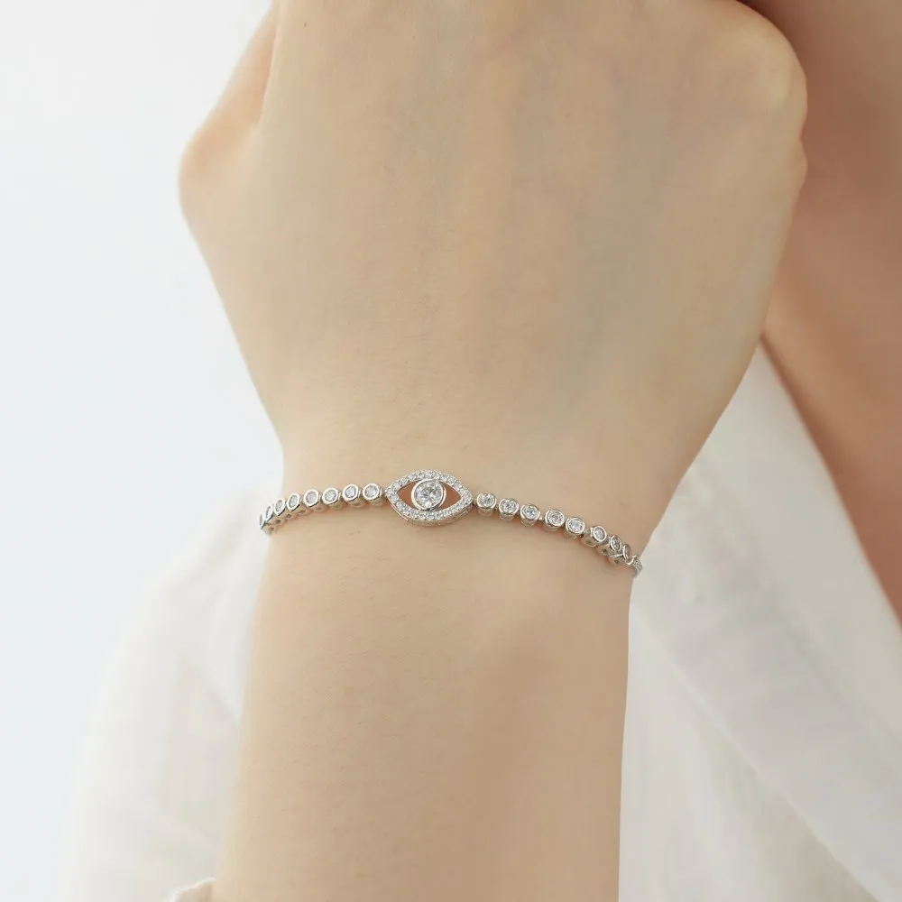 Evil Eye Zirconia Adjustable Bracelet 100100092 - image2