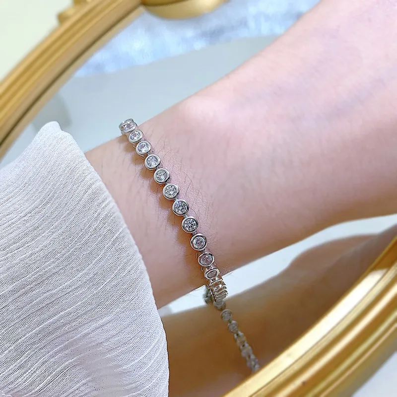Sparkle Round Zirconia Tennis Bracelet 100100093 - image1