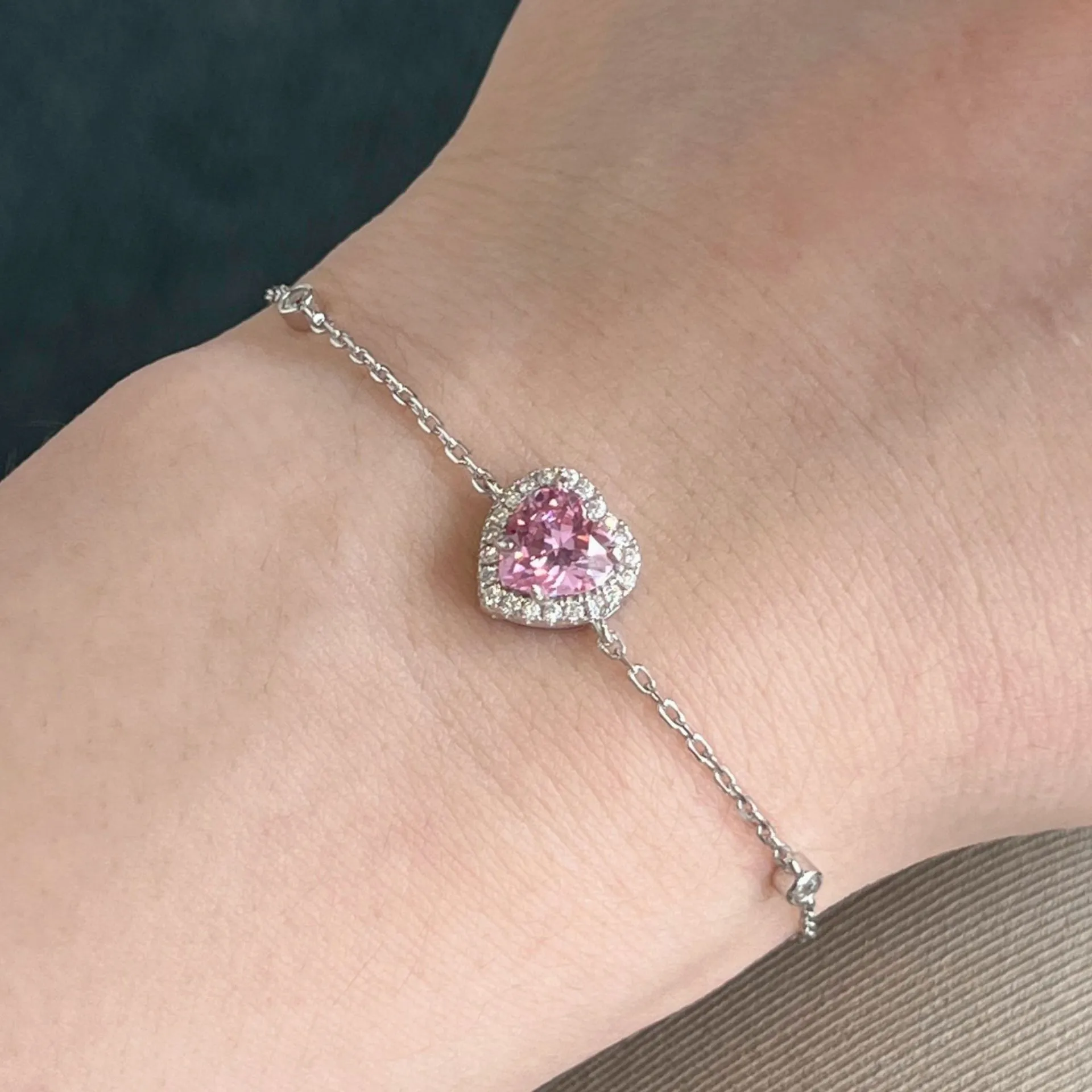 Lovely Heart Zirconia Bracelet 100100097 - image1