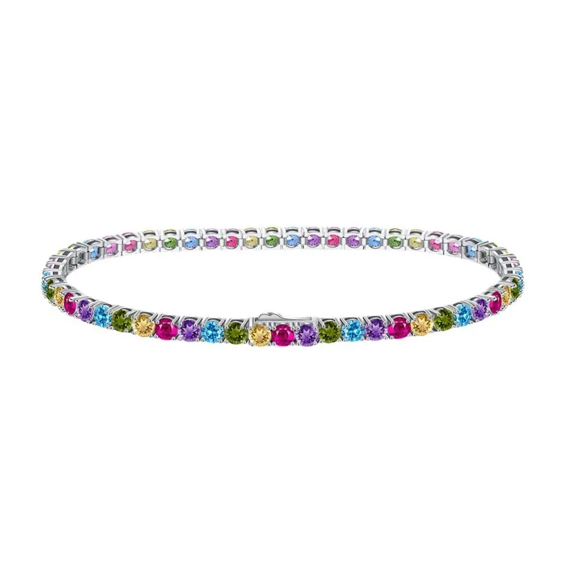 Colorful Zirconia Tennis Bracelet 100100100