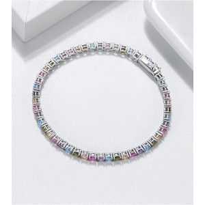 Colorful Zirconia Tennis Bracelet 100100100