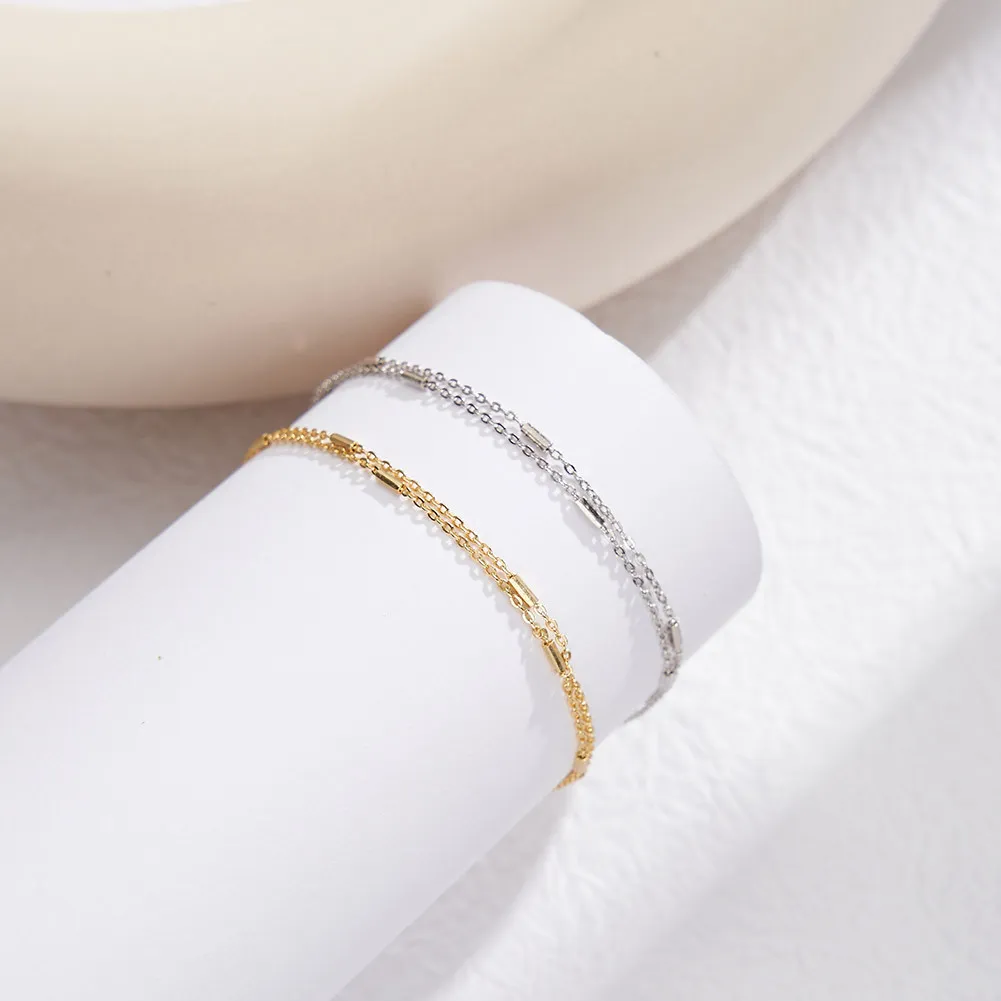 Minimalism 2 Layers Chain Bracelet 100100104 - image2