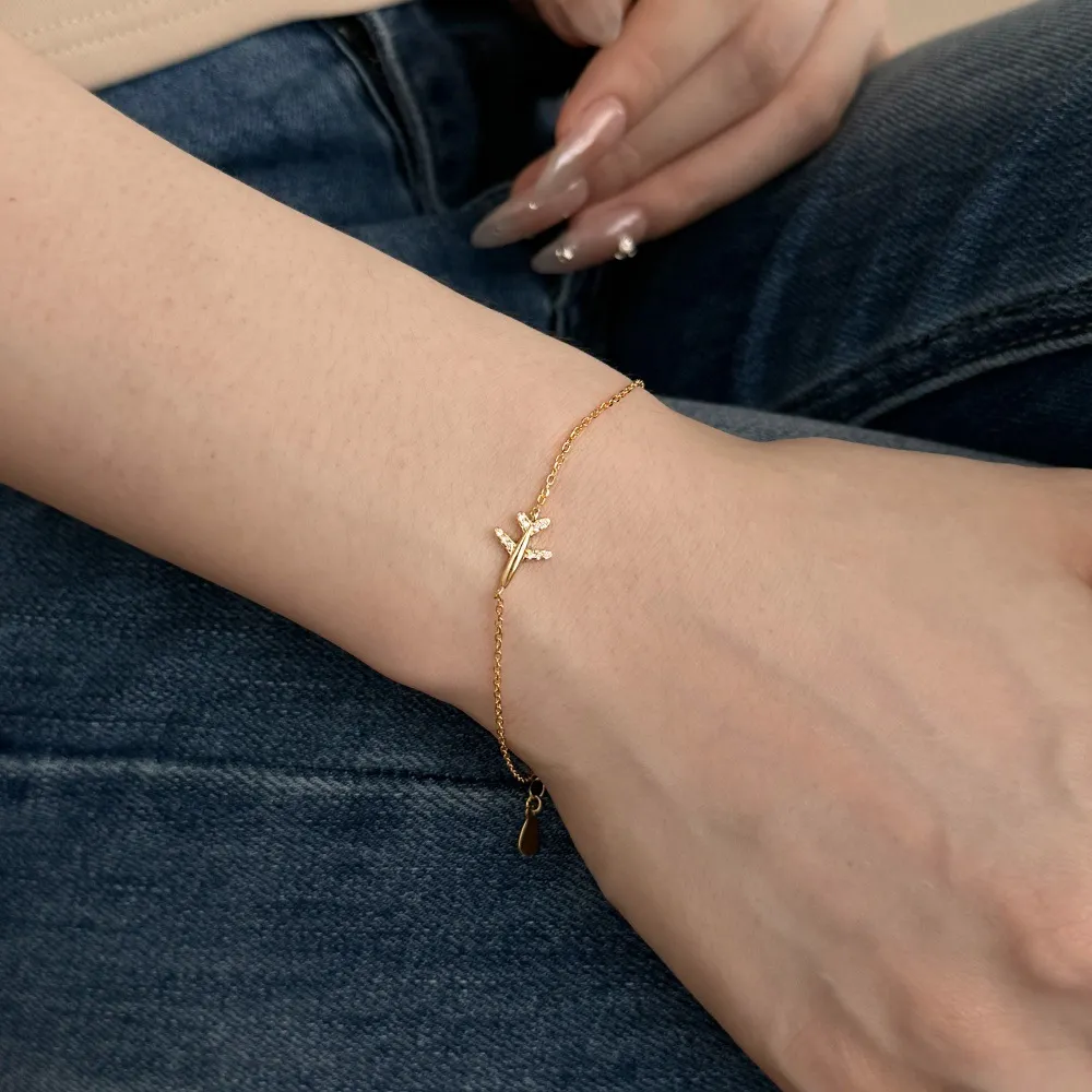 Zirconia Plane Chain Bracelet 100100107 - image2