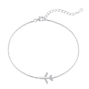 Zirconia Plane Chain Bracelet 100100107