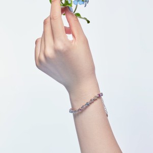 Luxury Colorful Zirconia Fanshaped Bracelet 100100108