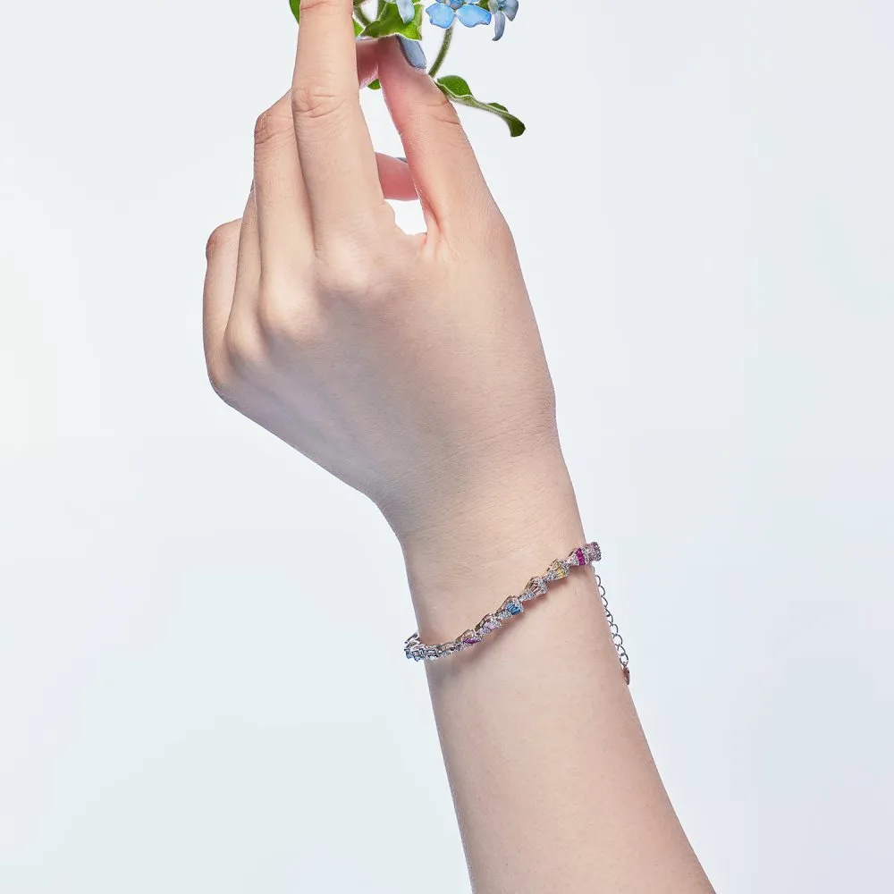 Luxury Colorful Zirconia Fanshaped Bracelet 100100108 - image1