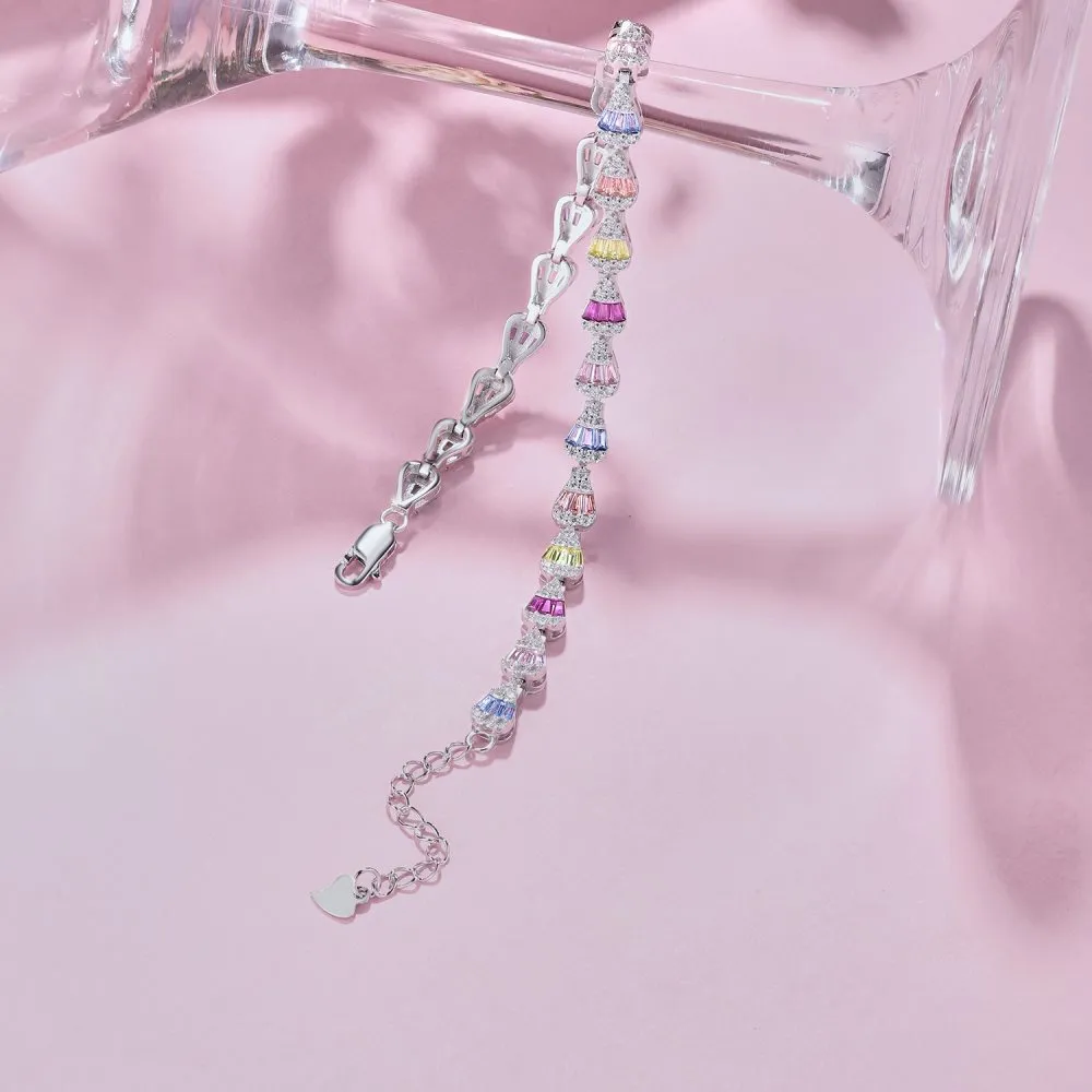 Luxury Colorful Zirconia Fanshaped Bracelet 100100108 - image2