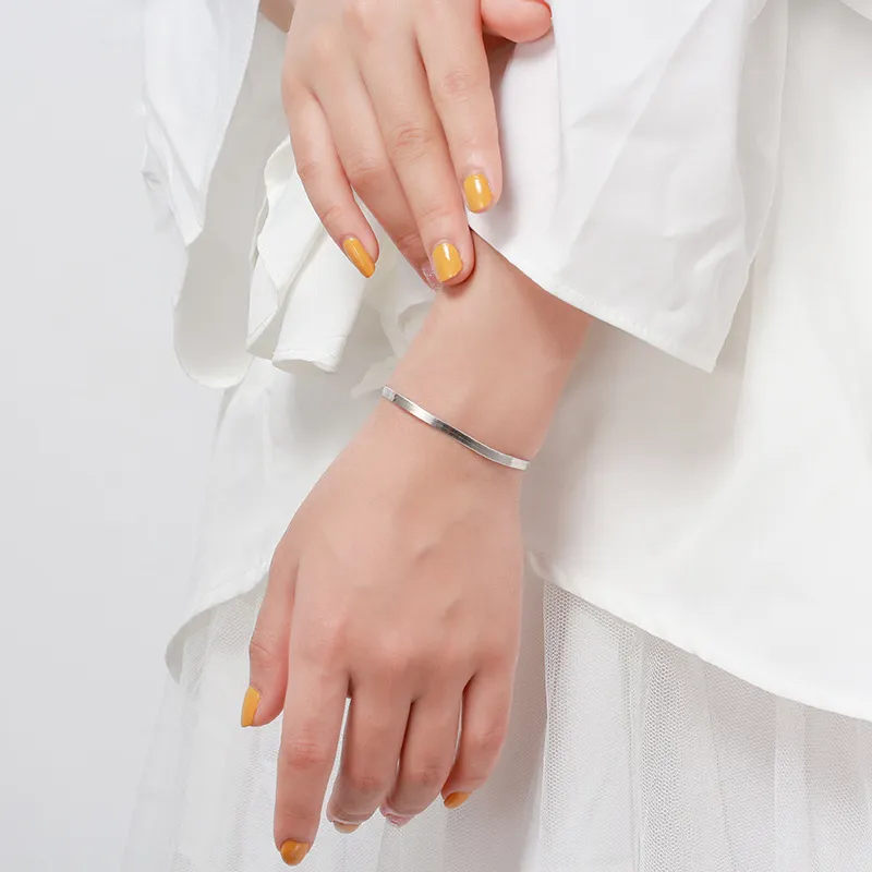 3mm Flat Snake Chain Bracelet 100100110 - image1