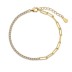 Linked Clips Zirconia Chain Bracelet 100100111