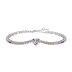 Luxury Colorful Tennis Zirconia Heart Bracelet 100100115