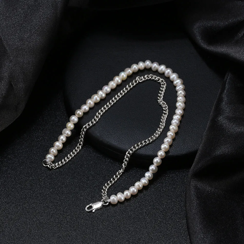 Layered Chains Natural Pearl Bracelet 100100127 - image2