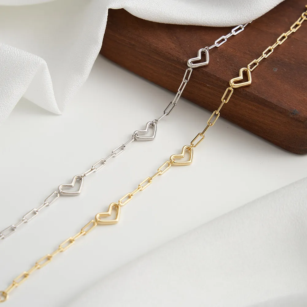 Linked Clips Heart Chain Bracelet 100100131 - image2
