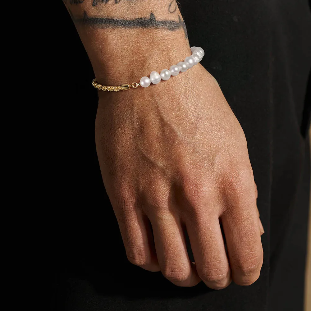 Baroque Pearl Rope Chain Bracelet 100100136 - image1