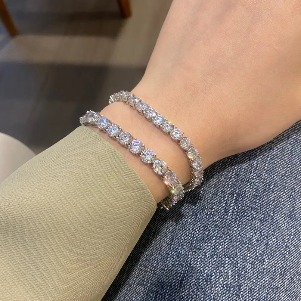 5mm Round Zirconia Tennis Bracelet 100100144 - image1