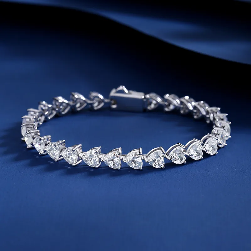 5mm Heart Zirconia Tennis Bracelet 100100145 - image2