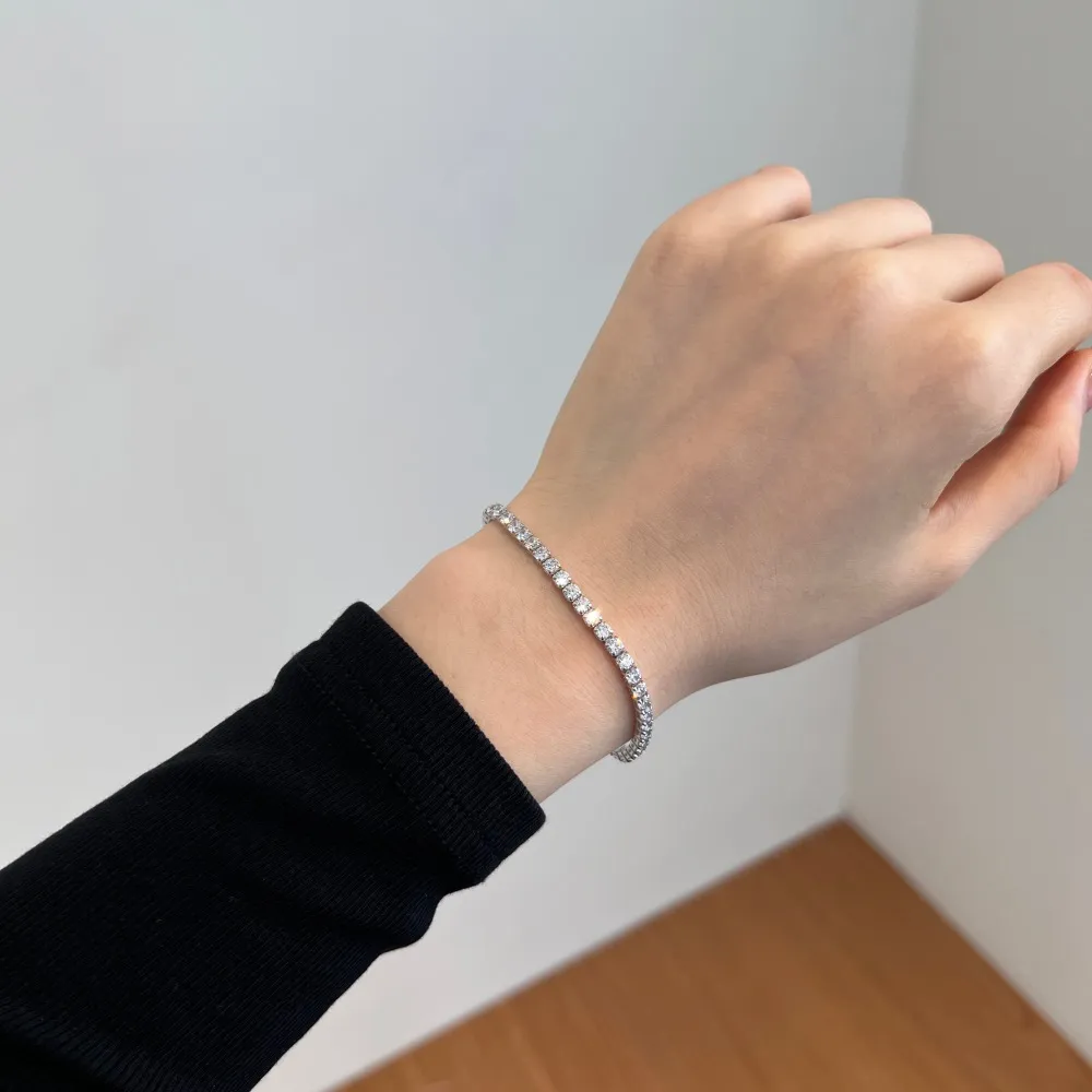 3mm Round Zirconia Tennis Bracelet 100100147 - image1